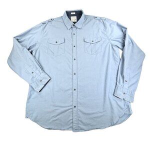 Colours Alexander Julian Shirt Stretch Light Blue Button-Up 2X